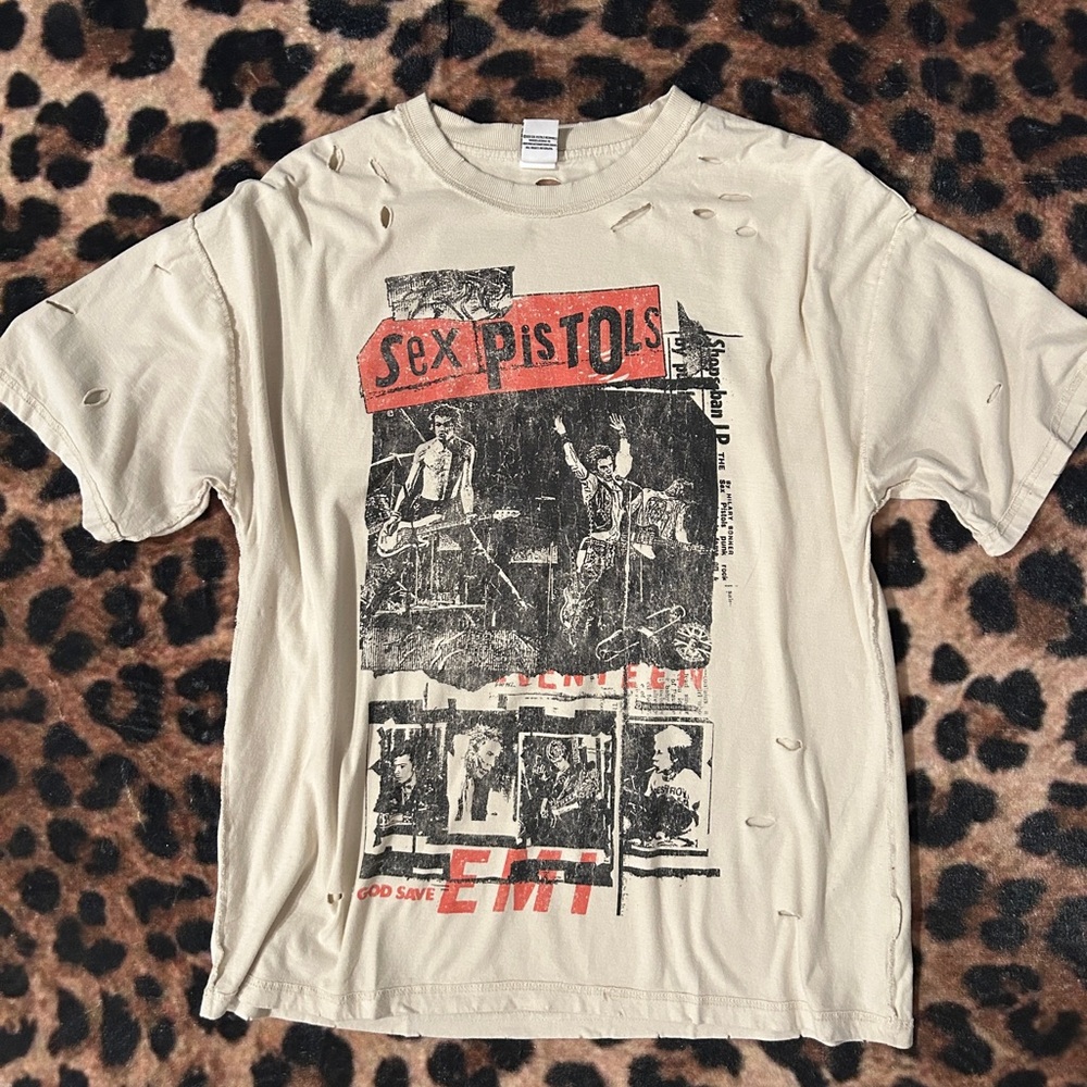 Sex Pistols Graphic Beige T-Shirt